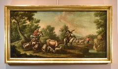 Antique Landscape Reder 17/18th Century Pait OIl on canvas Old master