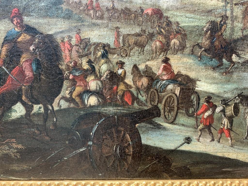 Christian Reder (Italie) - Peinture de paysage italienne du XVIIIe siècle - Soldats en vente 8