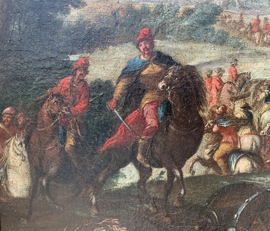 Christian Reder (Italie) - Peinture de paysage italienne du XVIIIe siècle - Soldats en vente 9