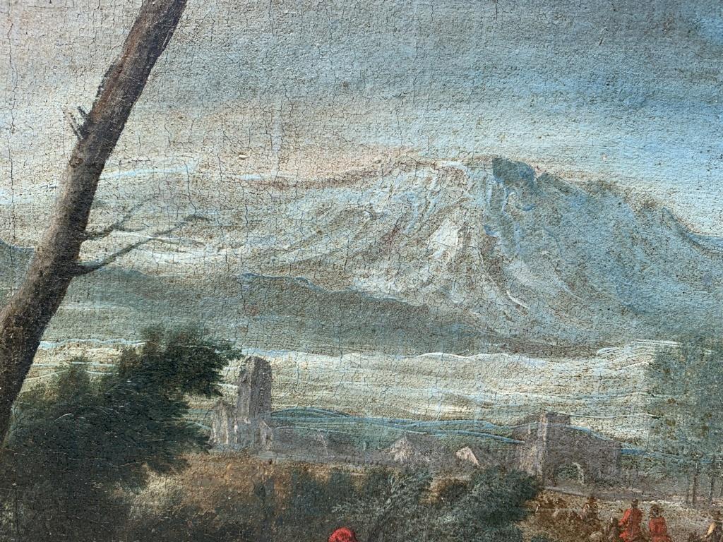 Christian Reder (Italie) - Peinture de paysage italienne du XVIIIe siècle - Soldats en vente 11