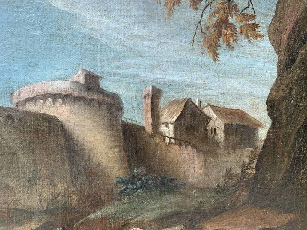 Christian Reder (Italie) - Peinture de paysage italienne du XVIIIe siècle - Soldats en vente 12
