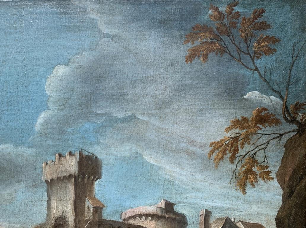 Christian Reder (Italie) - Peinture de paysage italienne du XVIIIe siècle - Soldats en vente 3