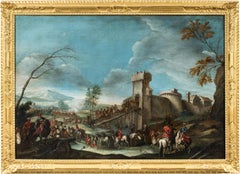 Christian Reder (maestro italiano) - Pintura de paisaje del siglo XVIII - Soldados
