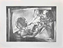 Interview -  Lithograph by Christian Ricker - 1970s