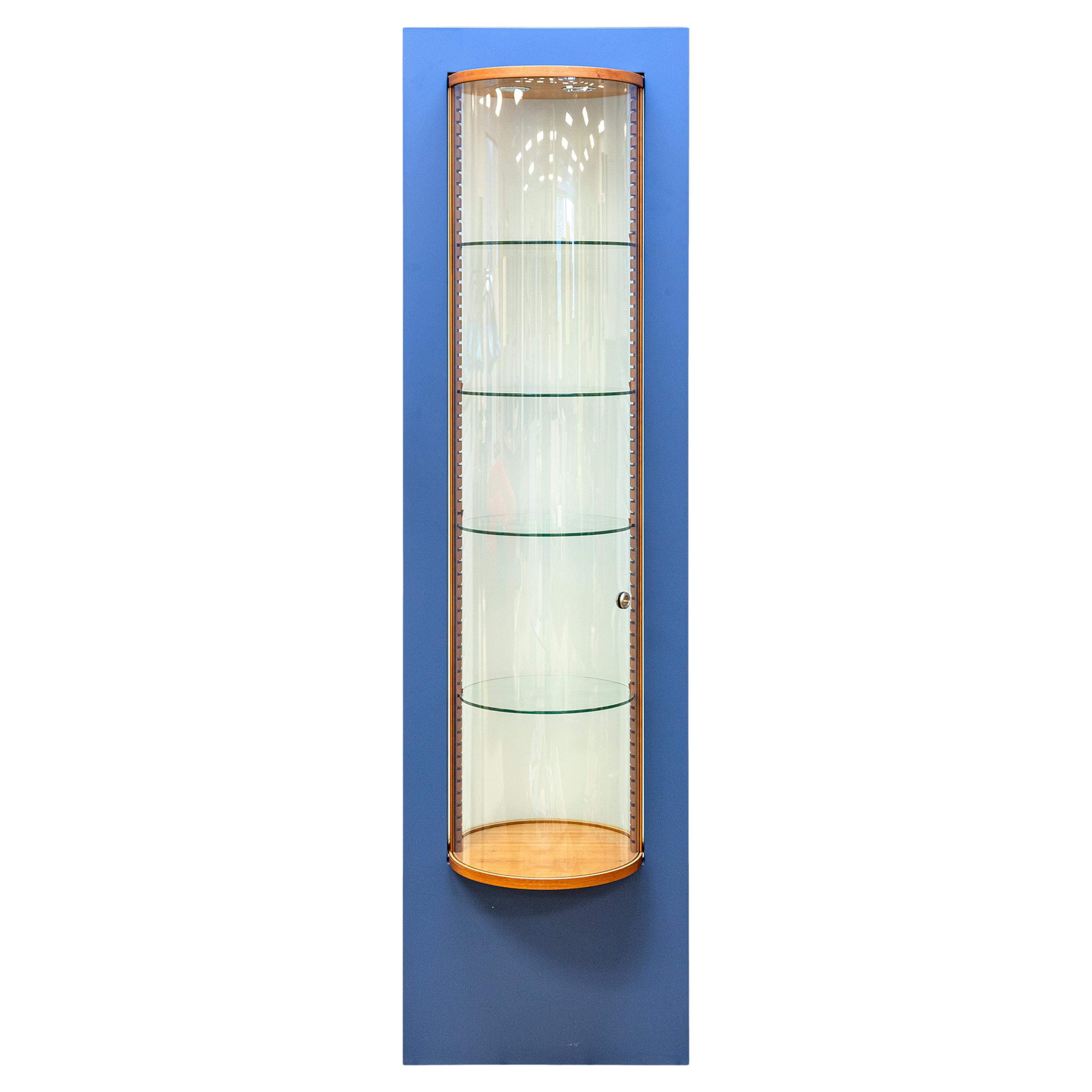 Estantería Redonda de Cristal Iluminada Italiana Contemporánea Christian Robert en venta