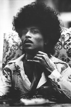 Black and White Print Little Richard 1975 Paris On Stage Rock And Roll Photo
