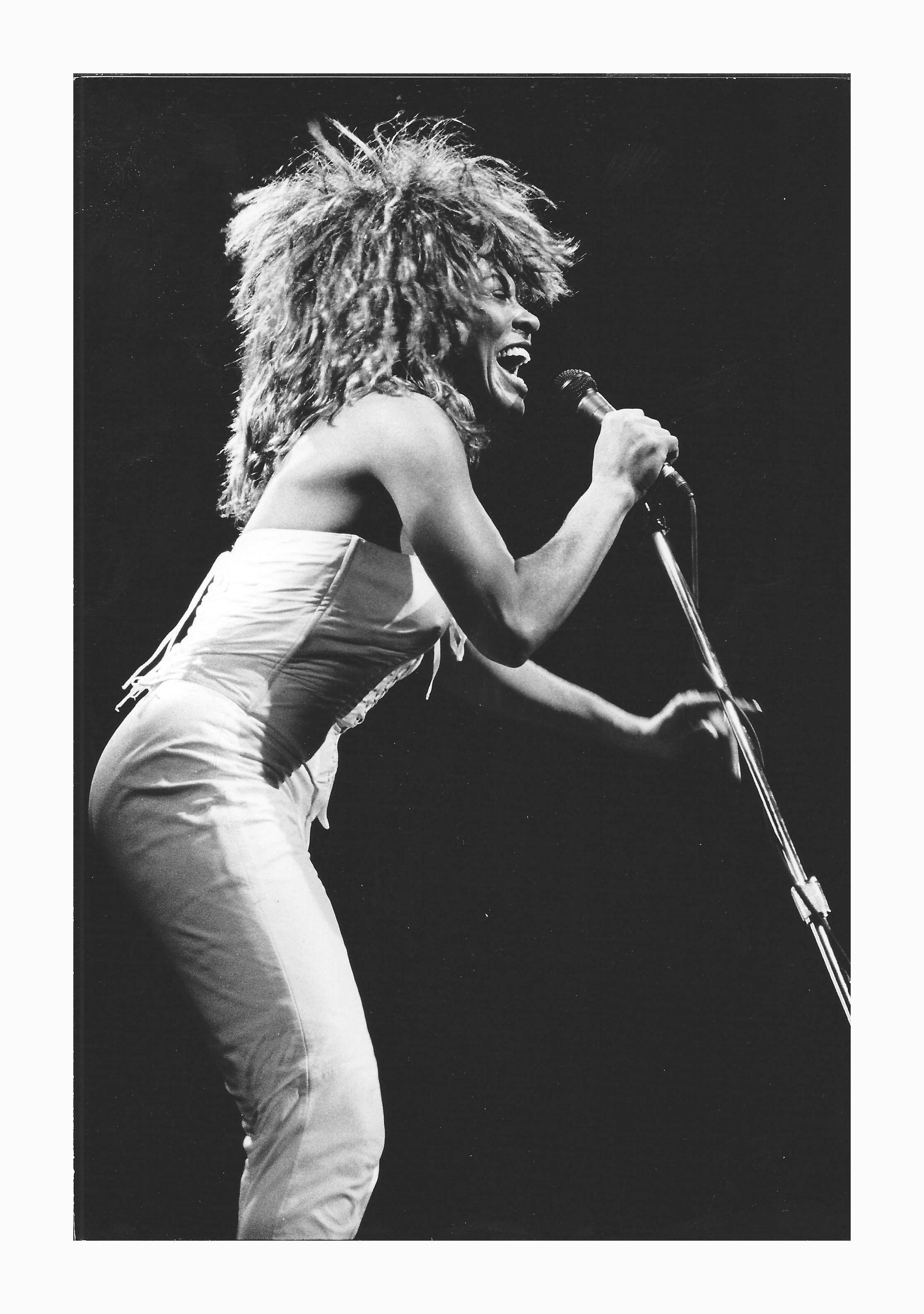 Christian Rose Black and White Photograph - 20th Century Tina Turner Pantin 26 Mars 1985 Black White Photography Portrait