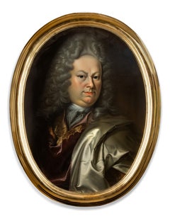Ritratto di gentiluomo, Halung, pittore di corte Schildbach, Gotha, rame convesso