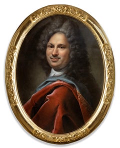 Autorretrato de Schildbach, pintor de la corte Schildbach, Gotha, cobre convexo