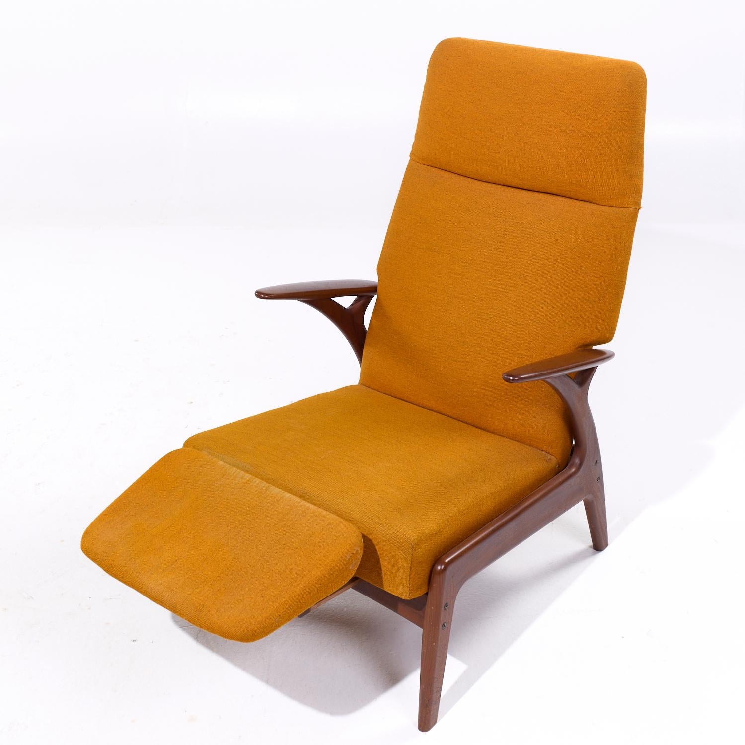 Christian Sorensen for Gorm Mobler Mid Century Danish Teak Recliner For Sale 4