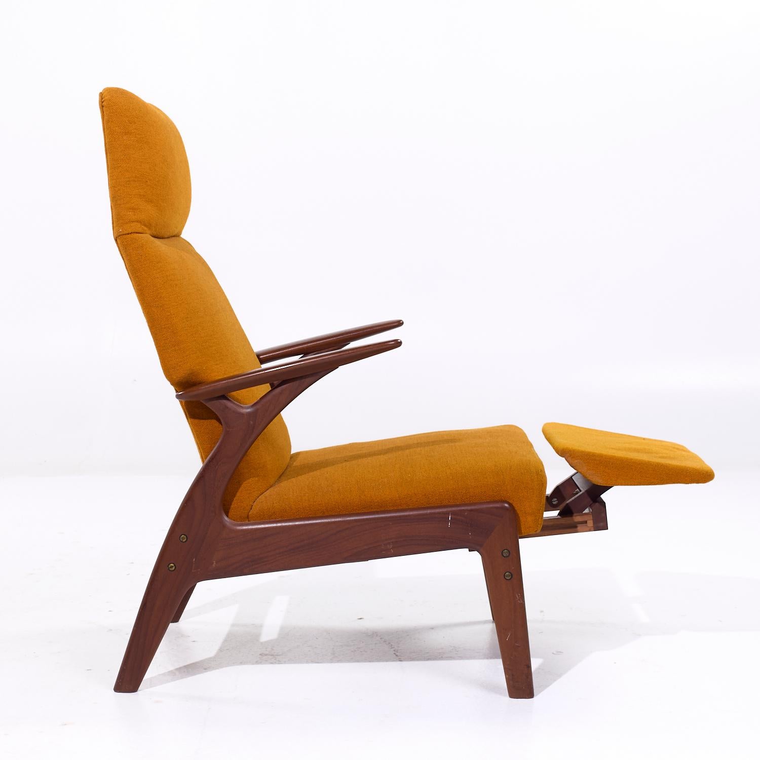 Christian Sorensen for Gorm Mobler Mid Century Danish Teak Recliner For Sale 1