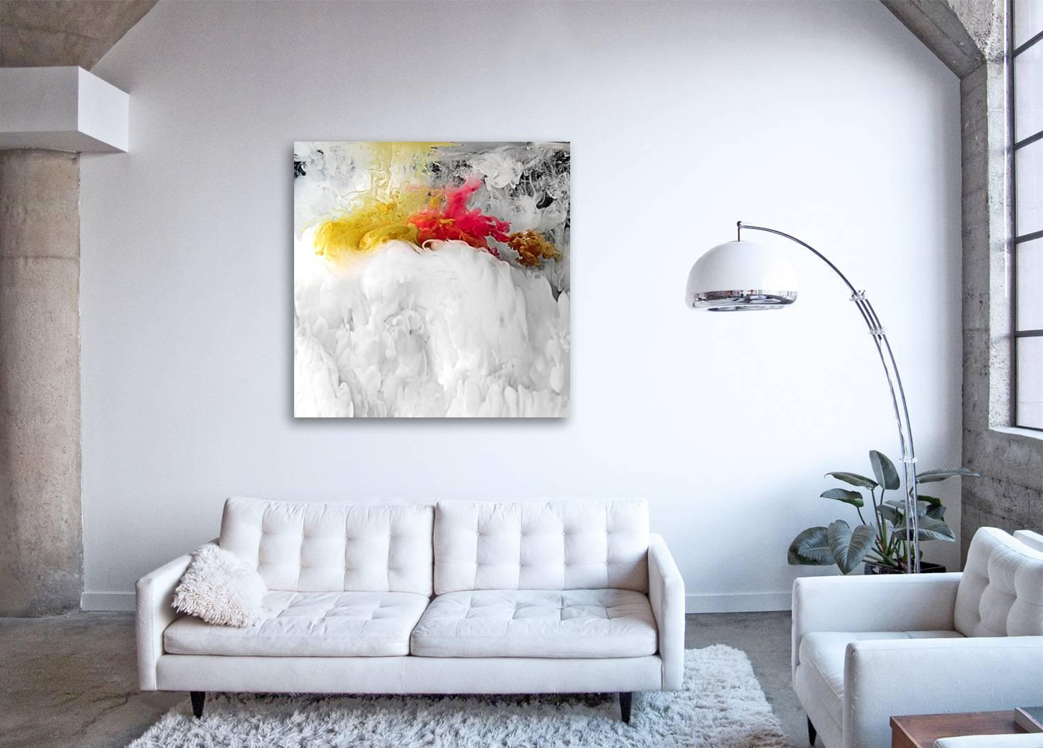 Flow I (framed) -large scale photograph of abstract liquid water cloudscapes - Photograph by Christian Stoll