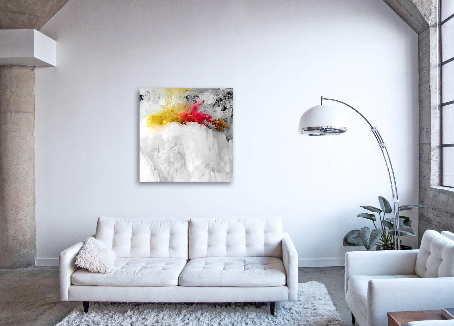 Flow I (framed) -large scale photograph of abstract liquid water cloudscapes - Contemporary Photograph by Christian Stoll