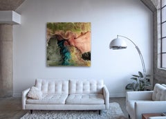 Hemisphere II - large format photograph of abstract liquid cloudscape in water