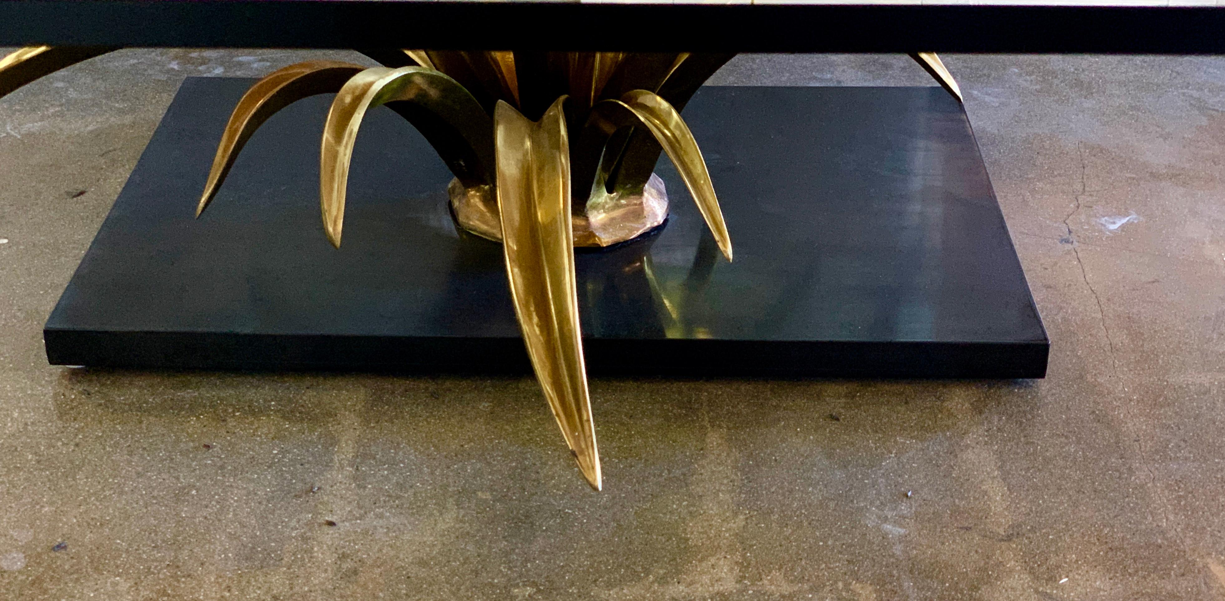 Christian Techoueyres Bronze and Glass Table For Sale 6