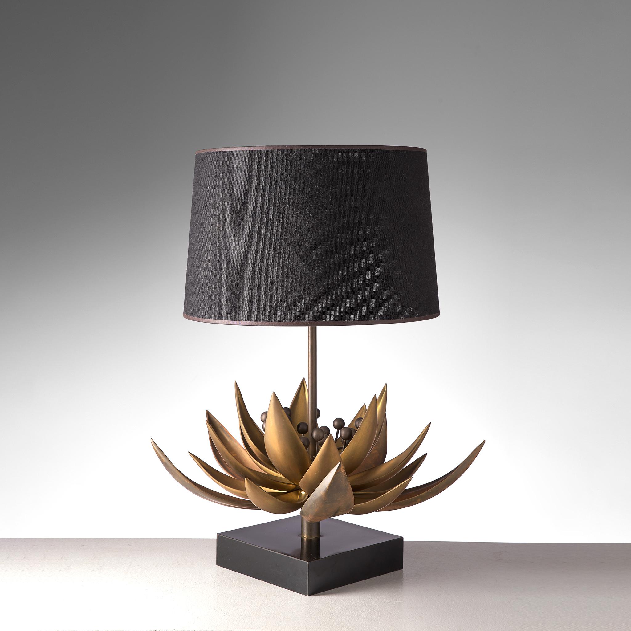 Late 20th Century Christian Techoueyres for Maison Jansen Floral Table Lamp