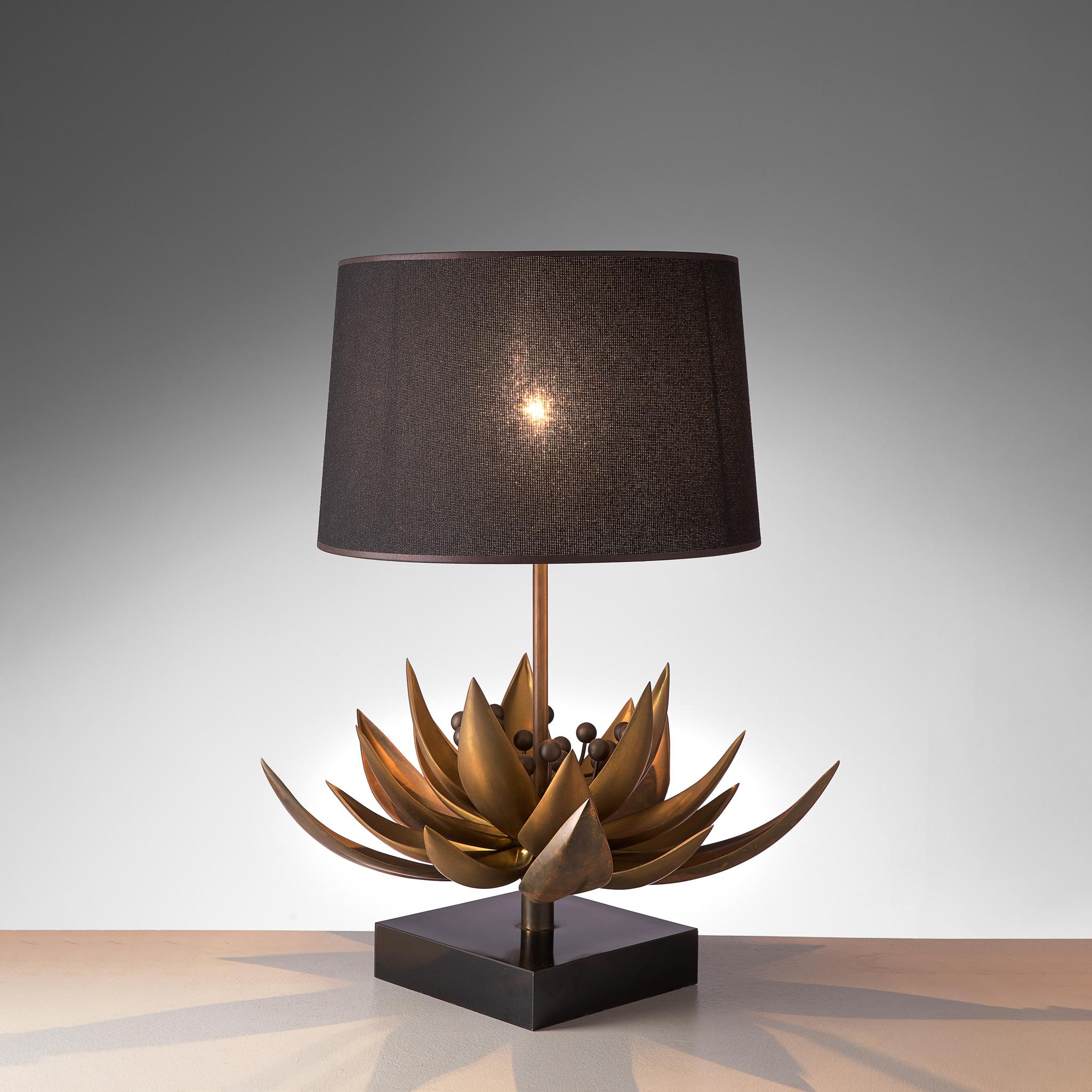 French Christian Techoueyres for Maison Jansen Floral Table Lamp