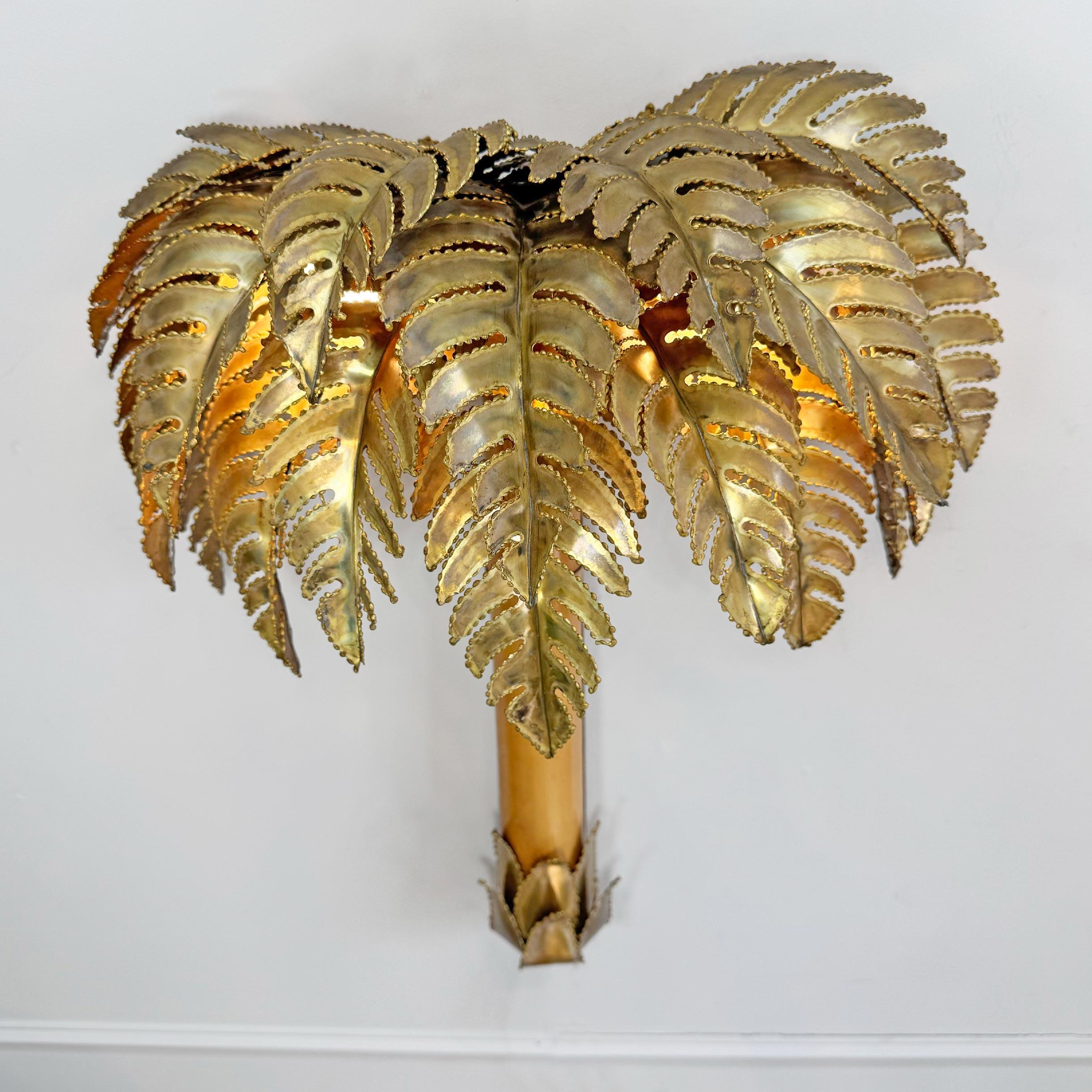 Applique palmier Christian Techoueyres pour Maison Jansen 1