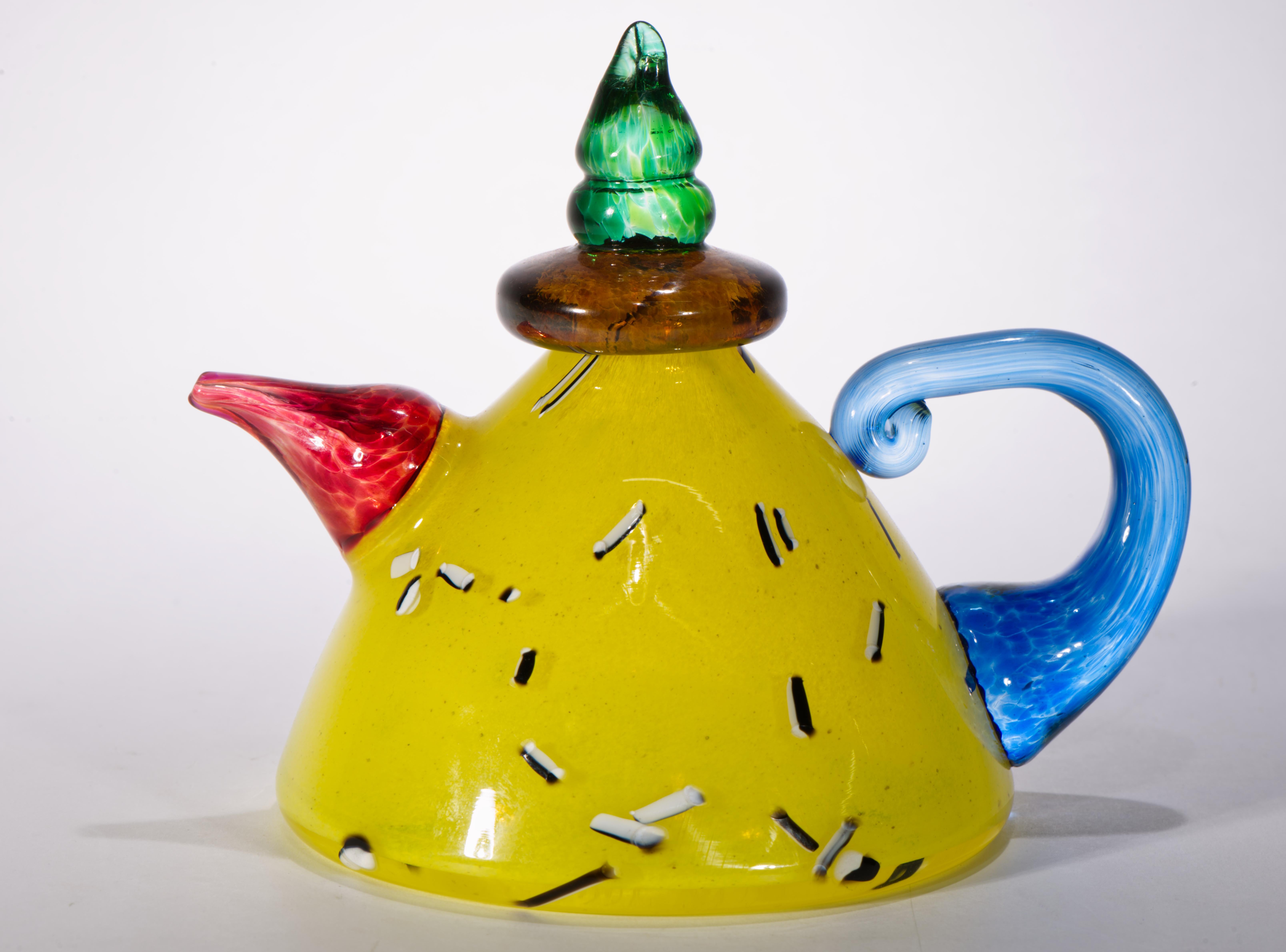 Scultura di teiera di Christian Thirion, Vetro Studio A in vendita 3