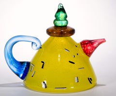 Christian Thirion Teapot Sculpture, Studio Art Glass