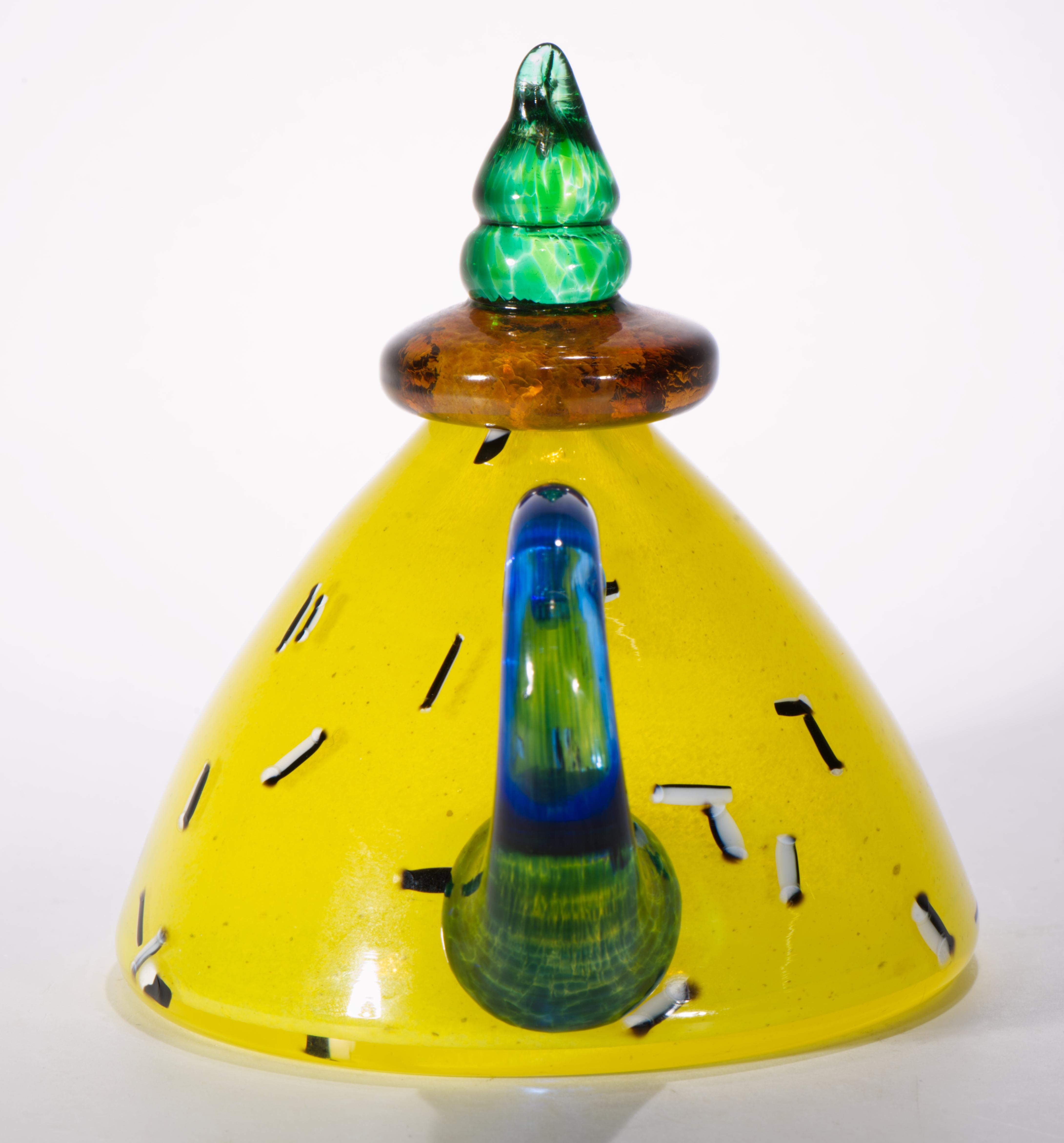 Scultura di teiera di Christian Thirion, Vetro Studio A In condizioni buone in vendita a Clifton Springs, NY