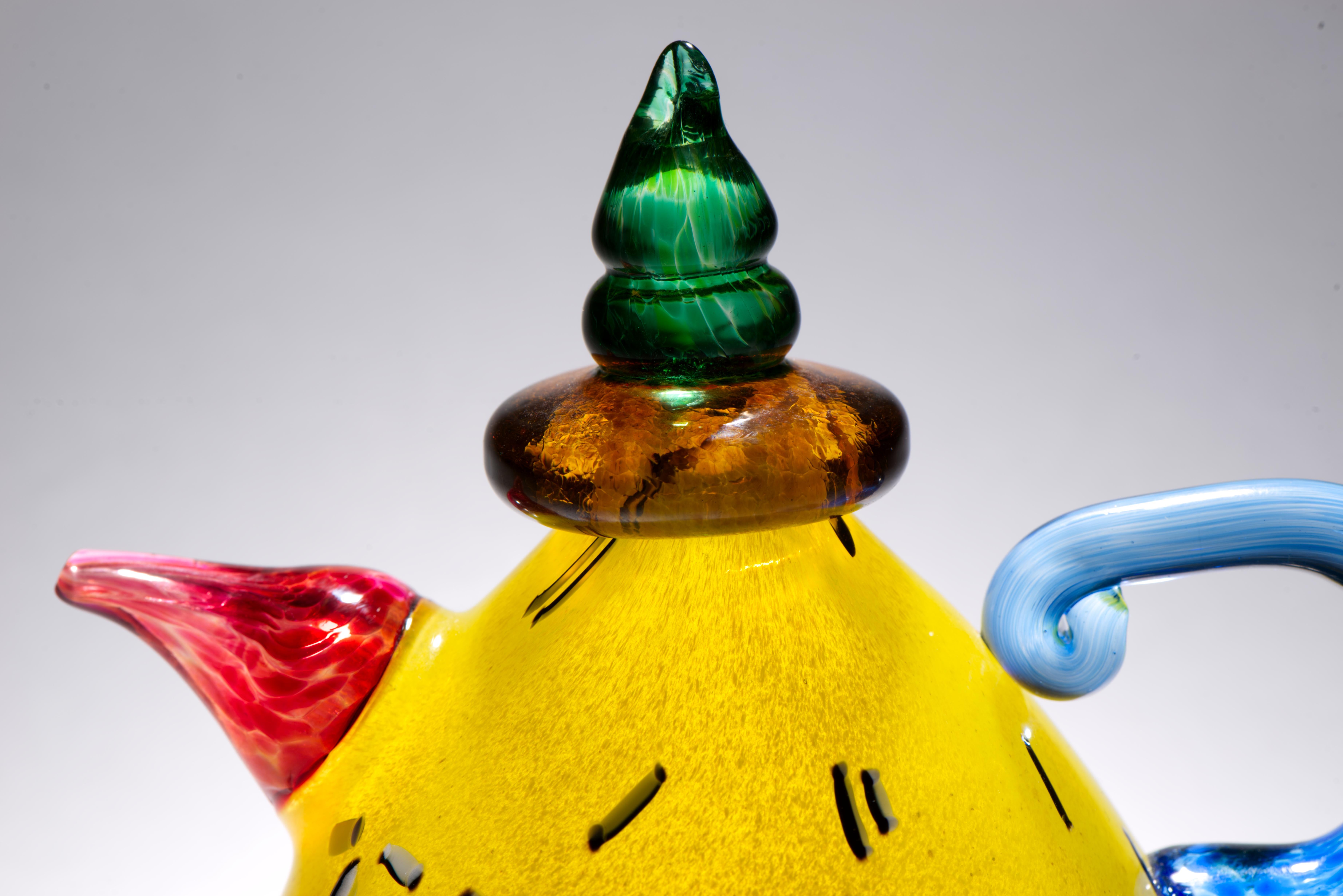 XX secolo Scultura di teiera di Christian Thirion, Vetro Studio A in vendita