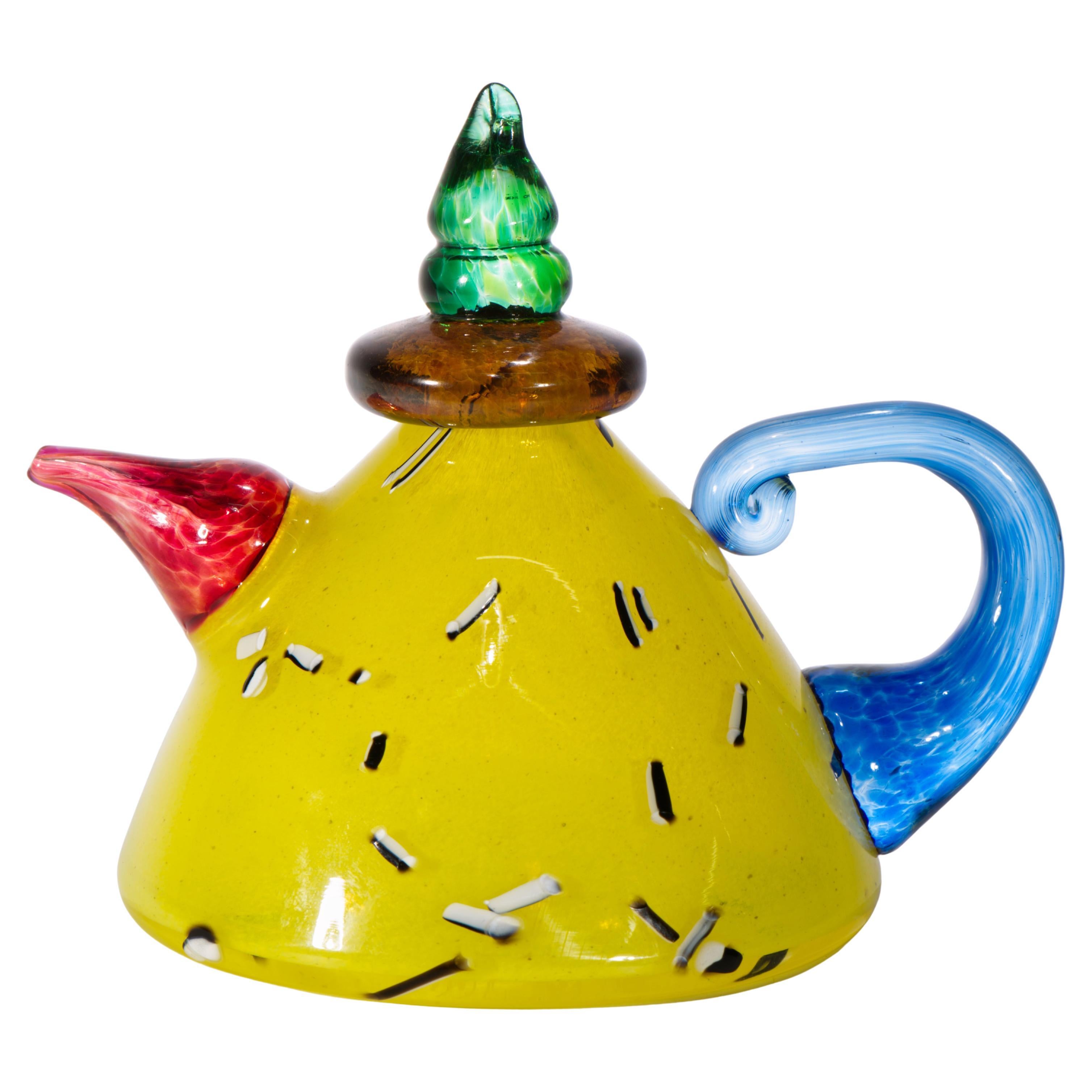 Christian Thirion Teekanne Skulptur, Studio Art Glass