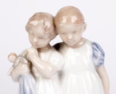 Christian Thomsen Royal Copenhagen Two Girls and Doll Figure