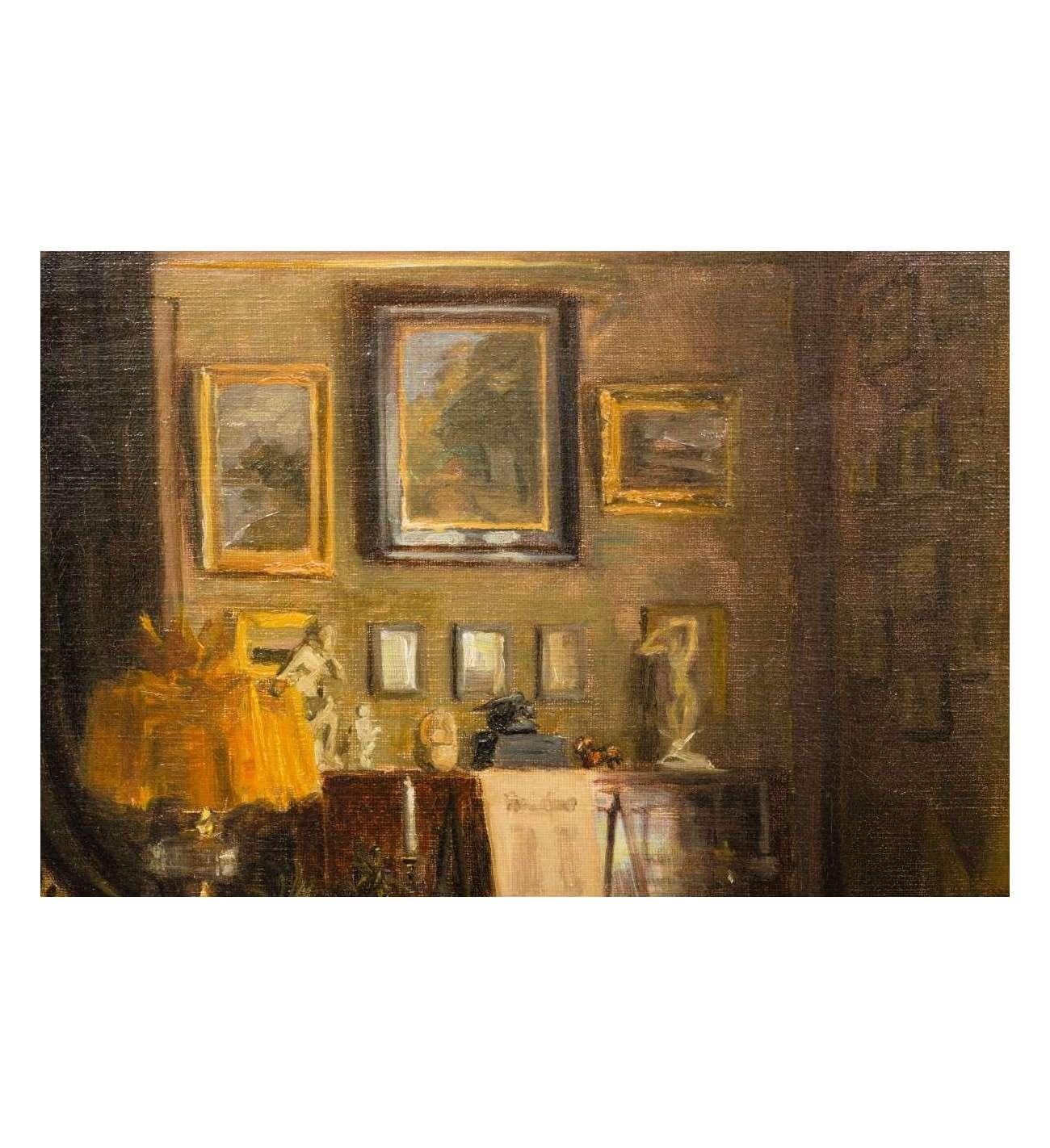 Christian Valdemar Clausen+ Óleo sobre lienzo Interior en venta 2