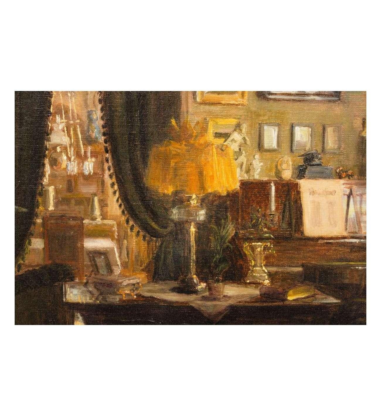 Christian Valdemar Clausen+ Óleo sobre lienzo Interior en venta 3