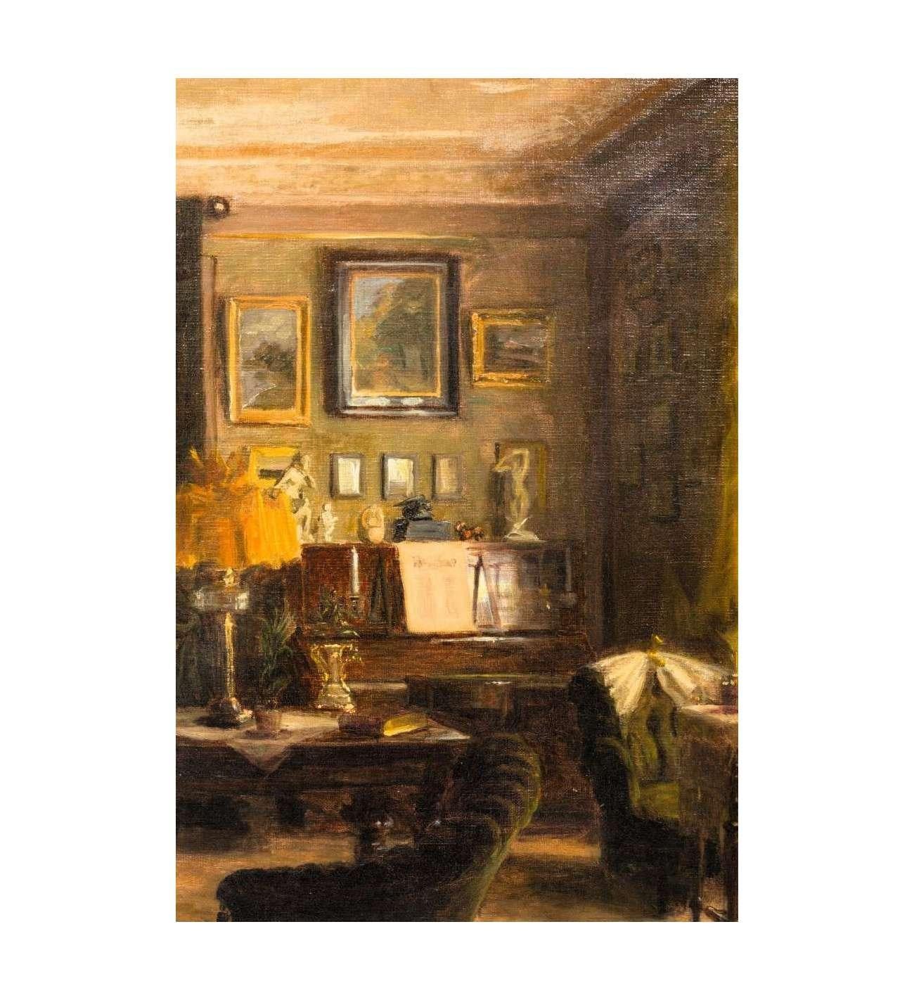 Christian Valdemar Clausen+ Óleo sobre lienzo Interior en venta 5