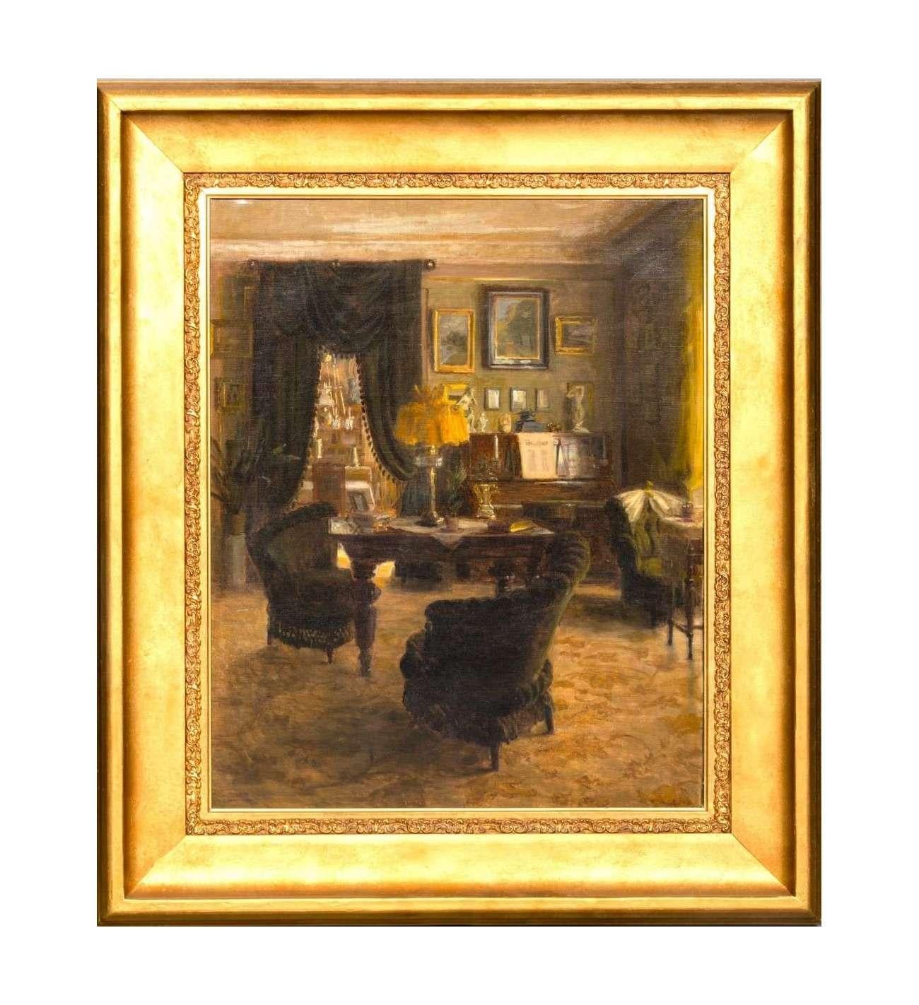 Christian Valdemar Clausen+ Óleo sobre lienzo Interior en venta 6