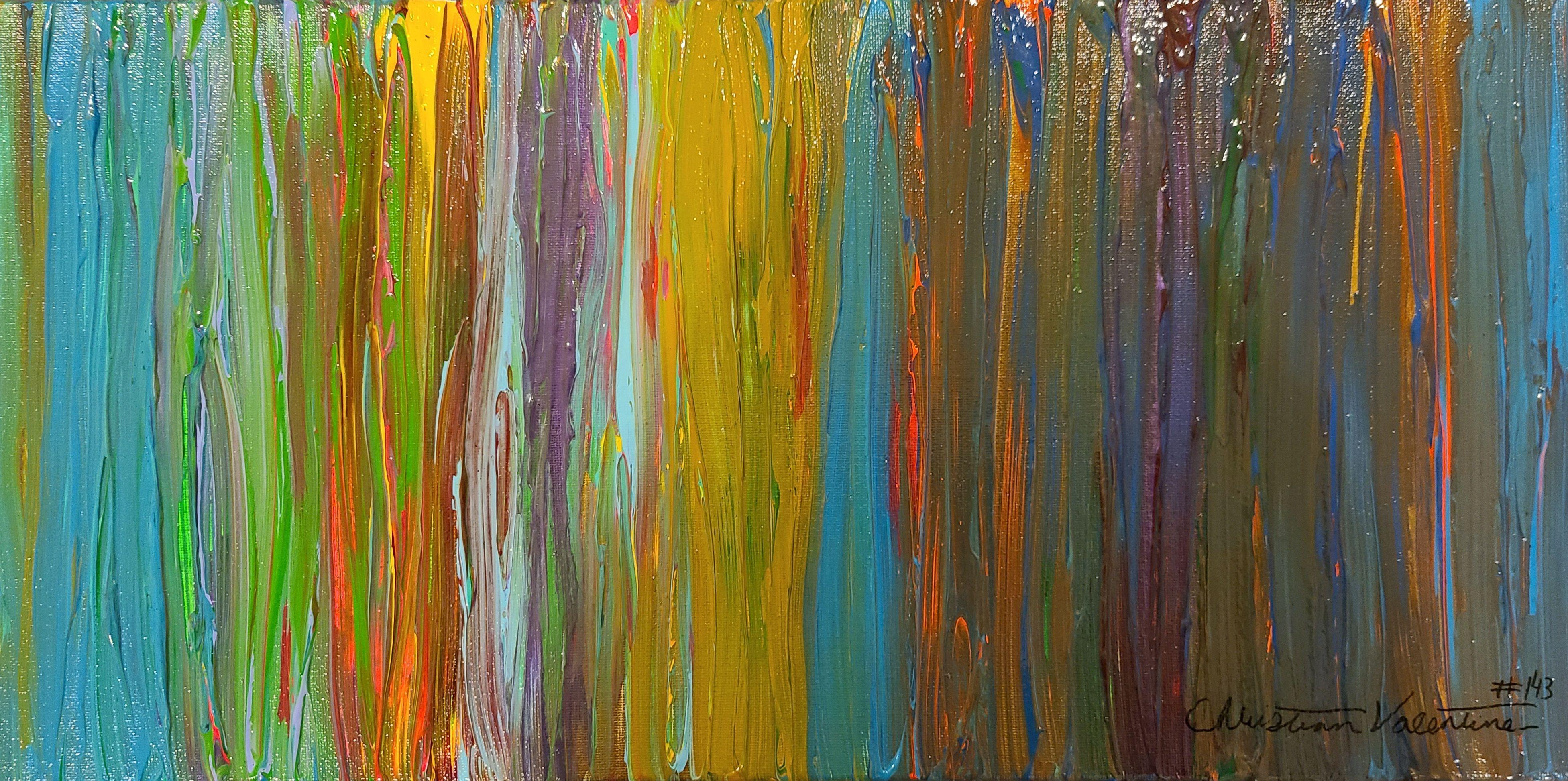 Abstract Painting de Christian Valentine - Llama azul, Pintura, Acrílico sobre lienzo