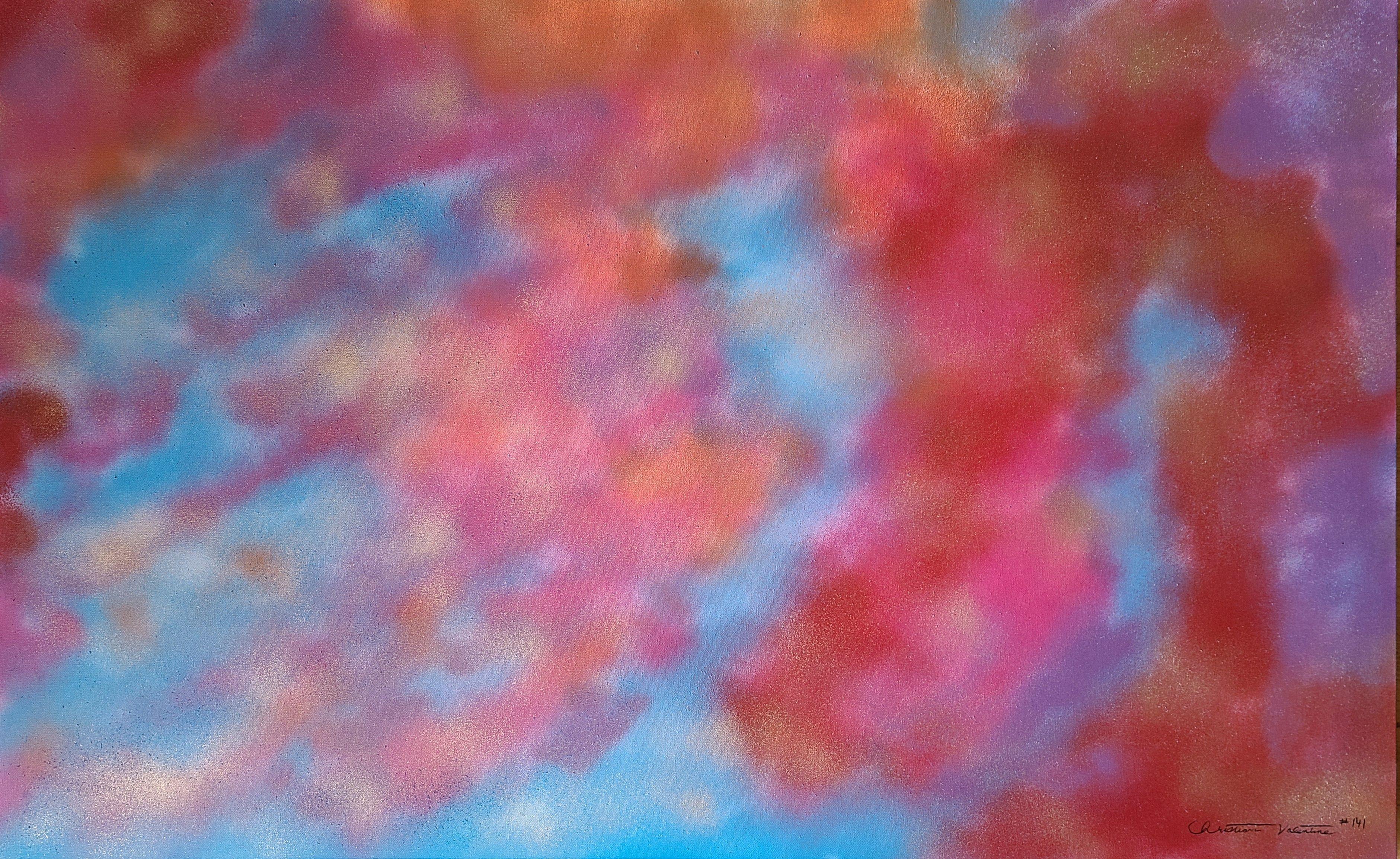 Christian Valentine Abstract Painting - Blue skies, Painting, Acrylic on Canvas