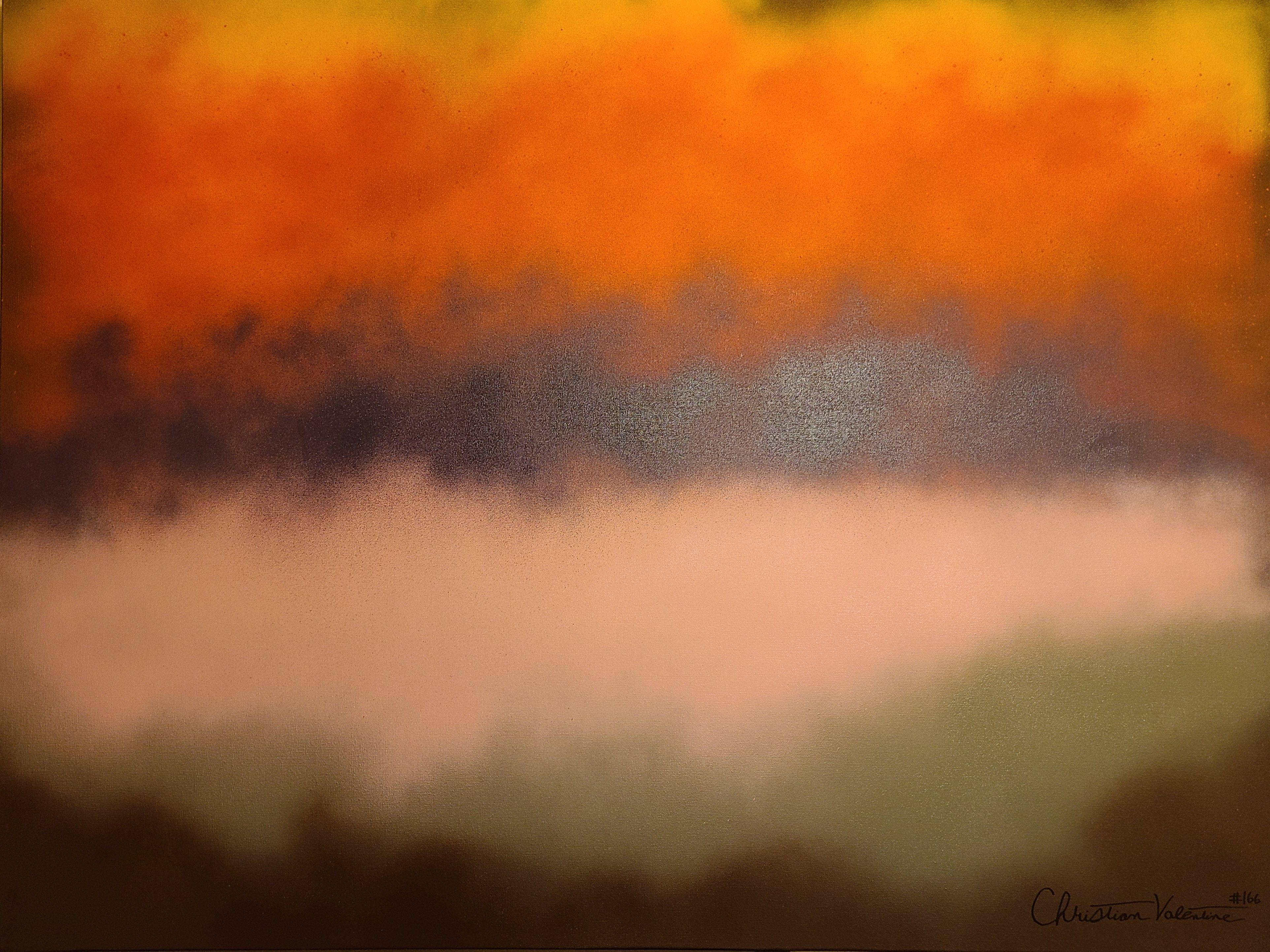 Christian Valentine Abstract Painting - In the distance, Painting, Acrylic on Canvas