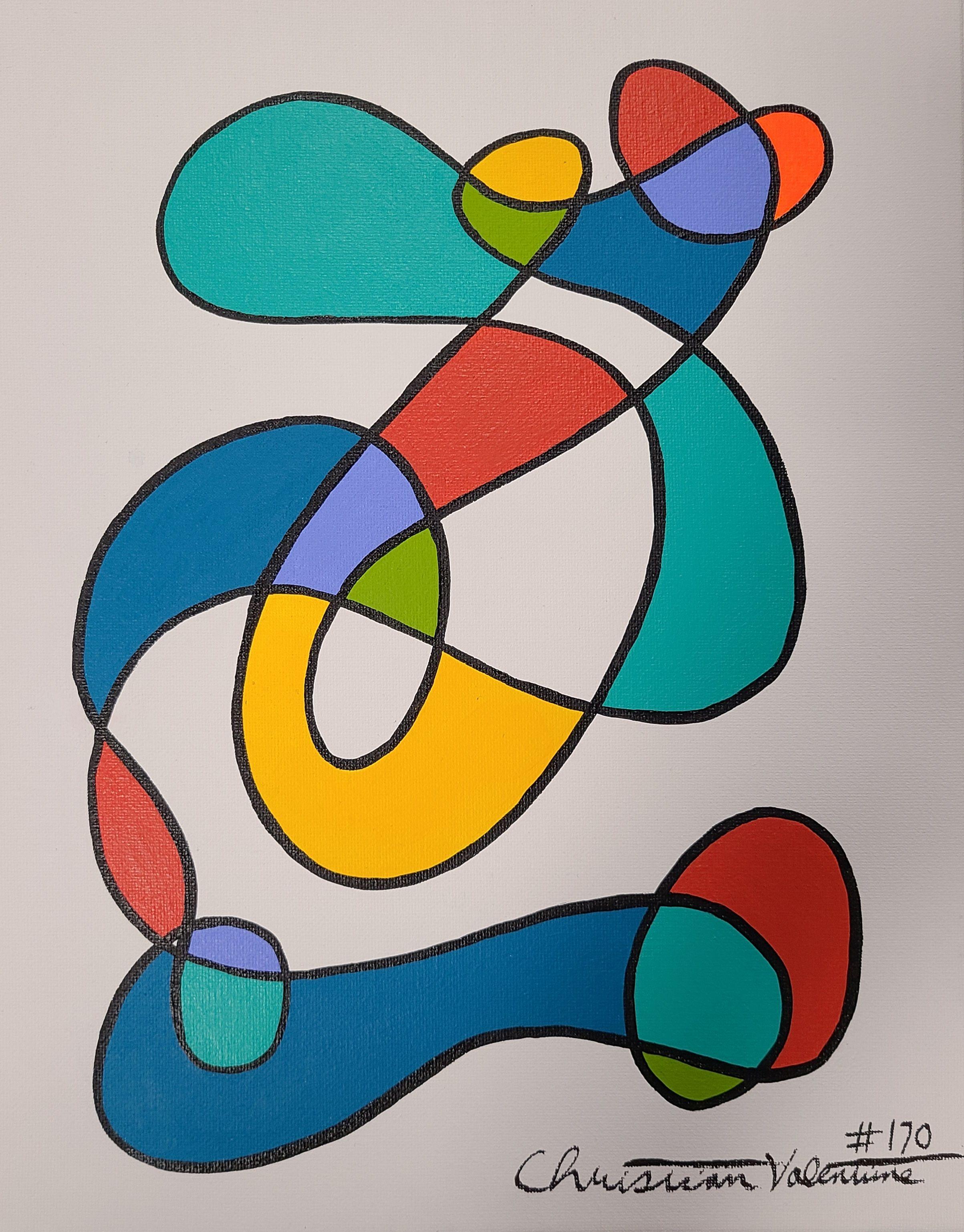 Abstract Painting di Christian Valentine - Conosciuto, Pittura, Acrilico su tela