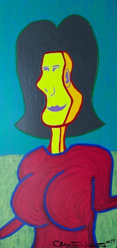 Lady in the Park, Gemälde, Acryl auf Leinwand