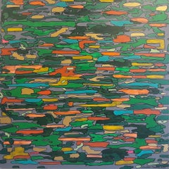 Orange + Green, Painting, Acrylic on Canvas