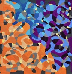 Orange vs., Gemälde, Acryl auf Leinwand