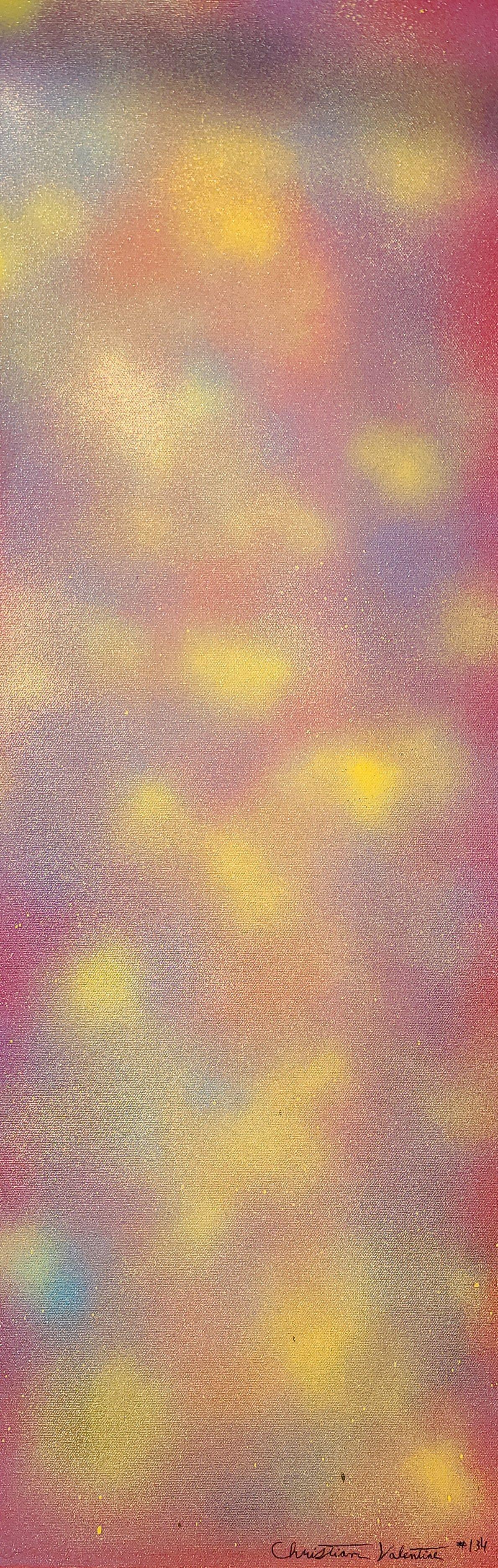 Abstract Painting de Christian Valentine - Cielo rojo, Pintura, Acrílico sobre lienzo