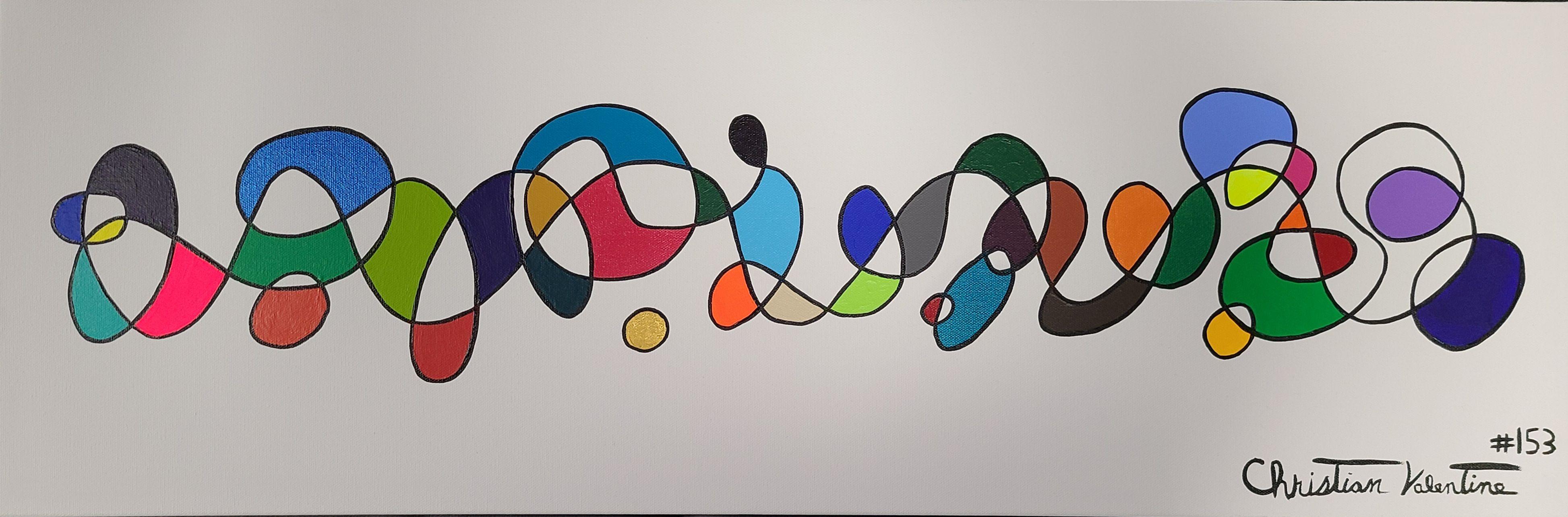 Abstract Painting de Christian Valentine - Soul train, Pintura, Acrílico sobre lienzo