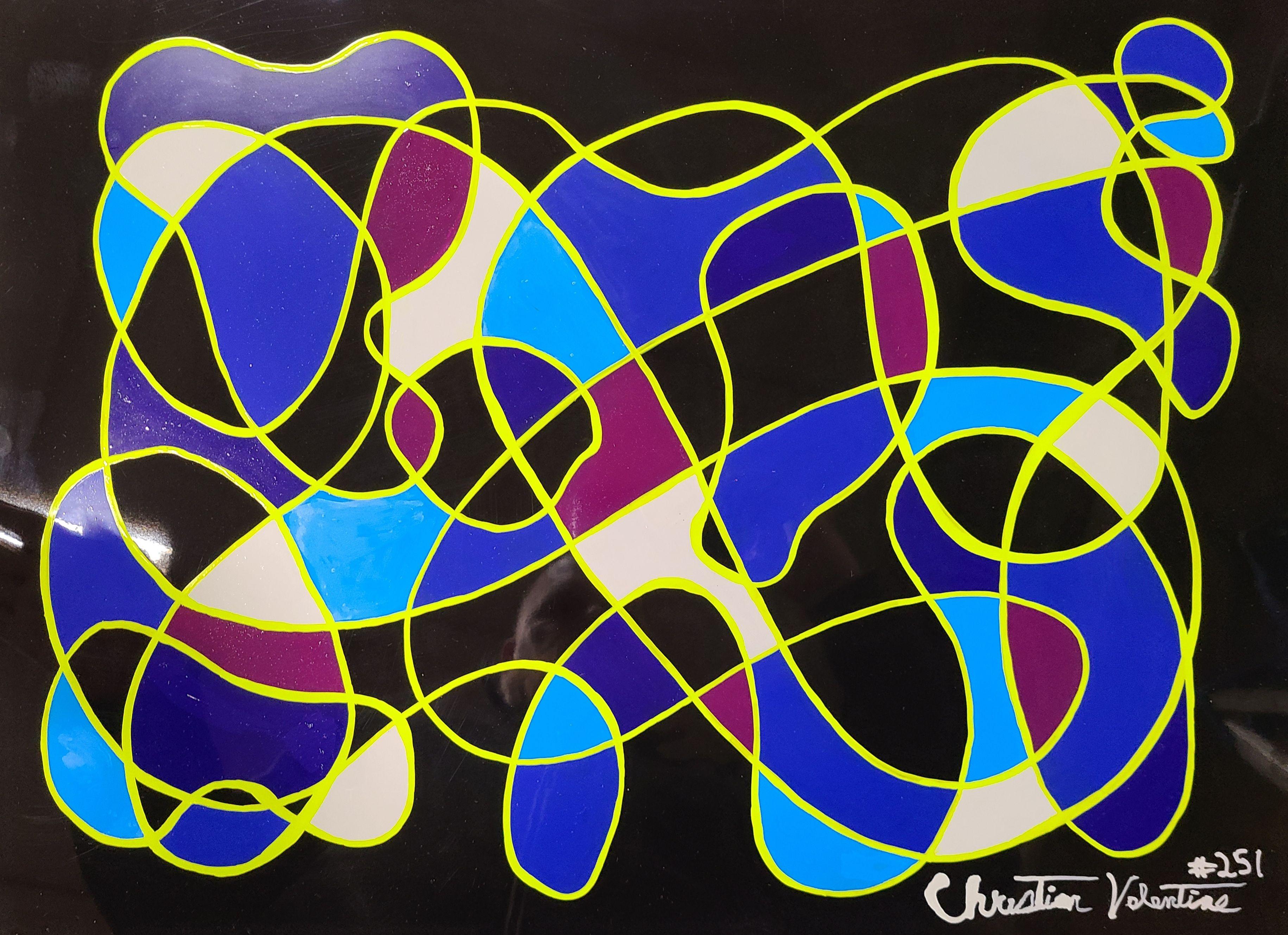 Christian Valentine Abstract Painting - Southpaw, Painting, Acrylic on Metal