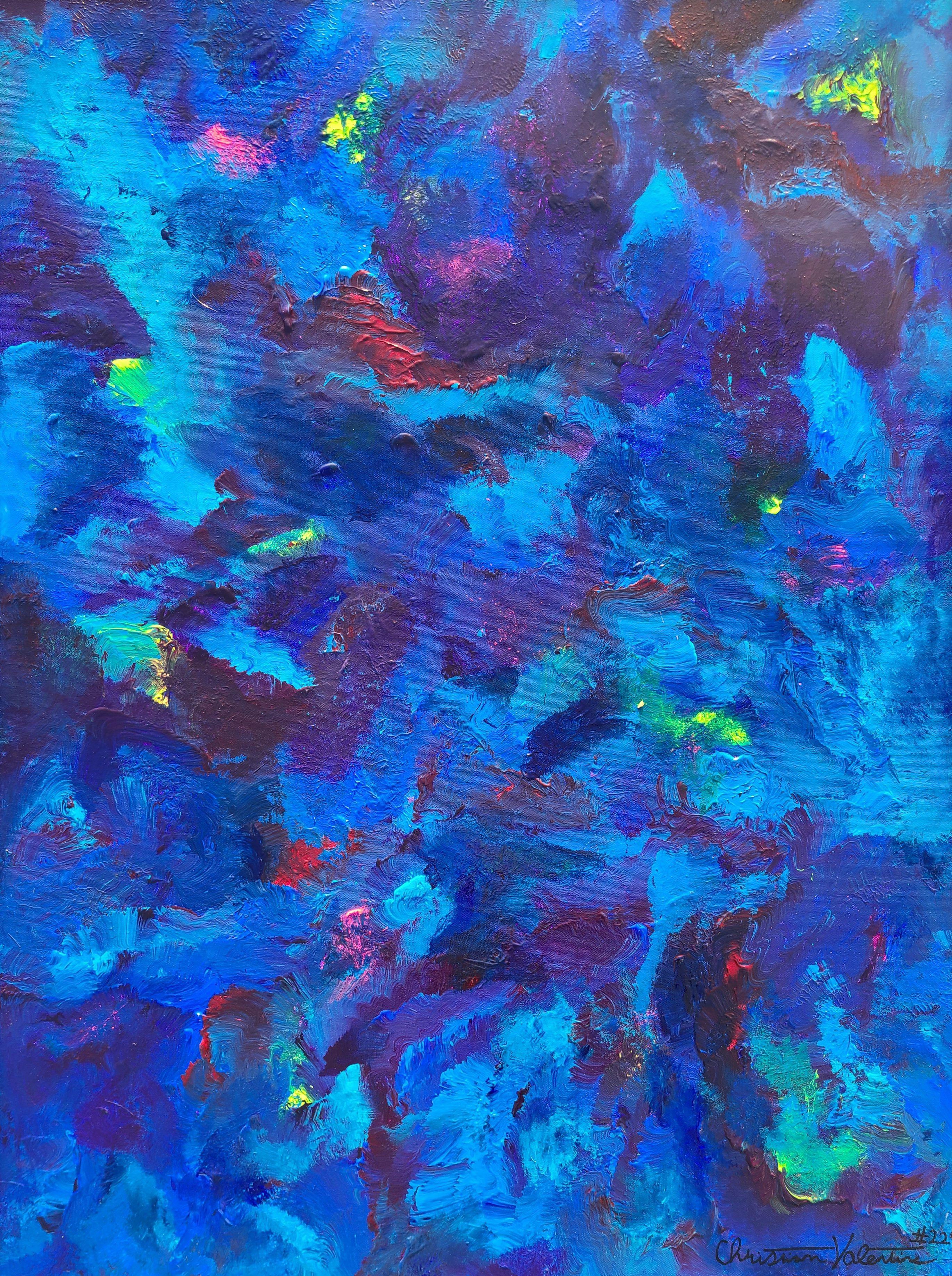 Abstract Painting de Christian Valentine - El azul, Pintura, Acrílico sobre lienzo