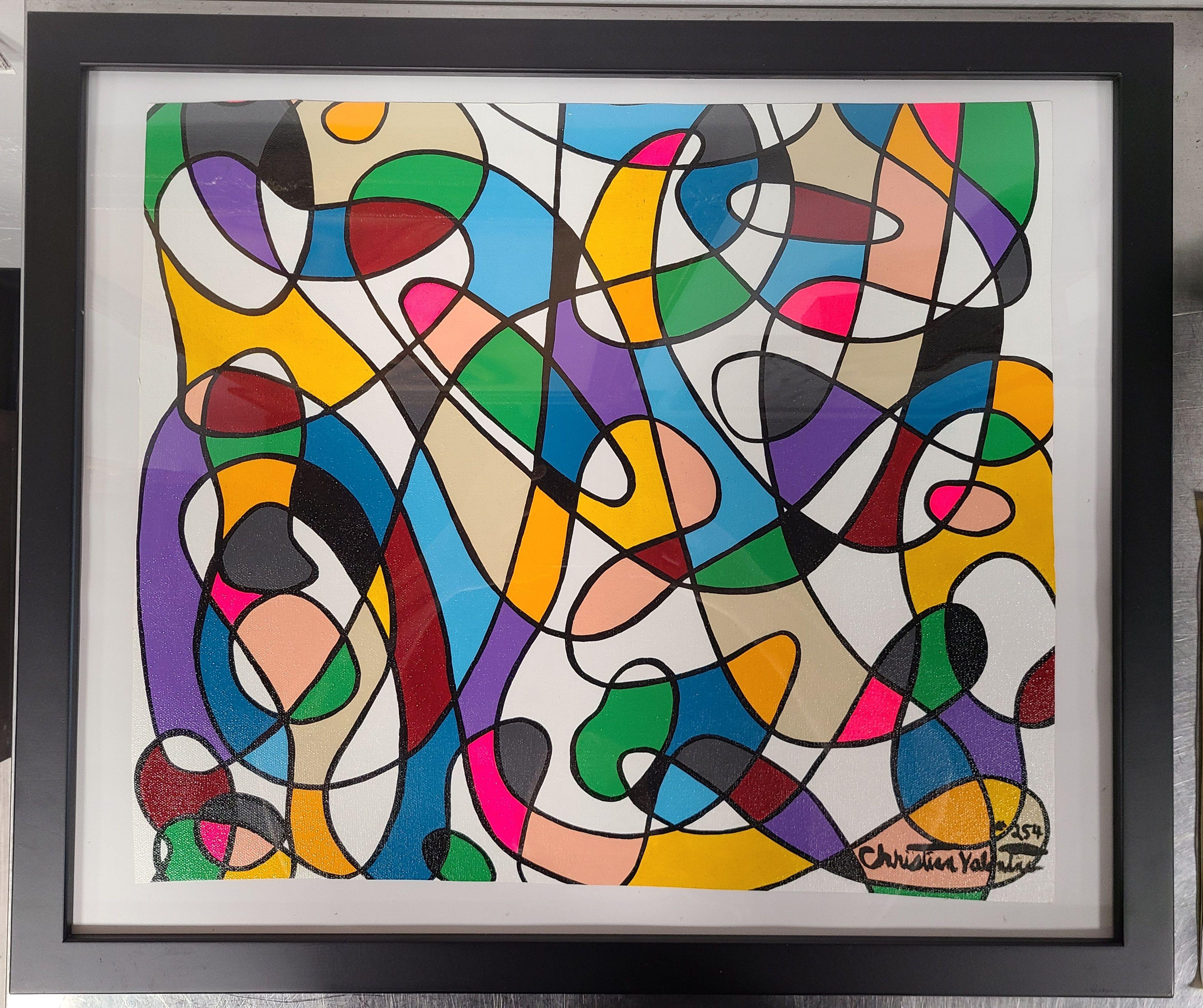 Abstract Painting di Christian Valentine - Il tempo ricomincia, Pittura, Acrilico su tela