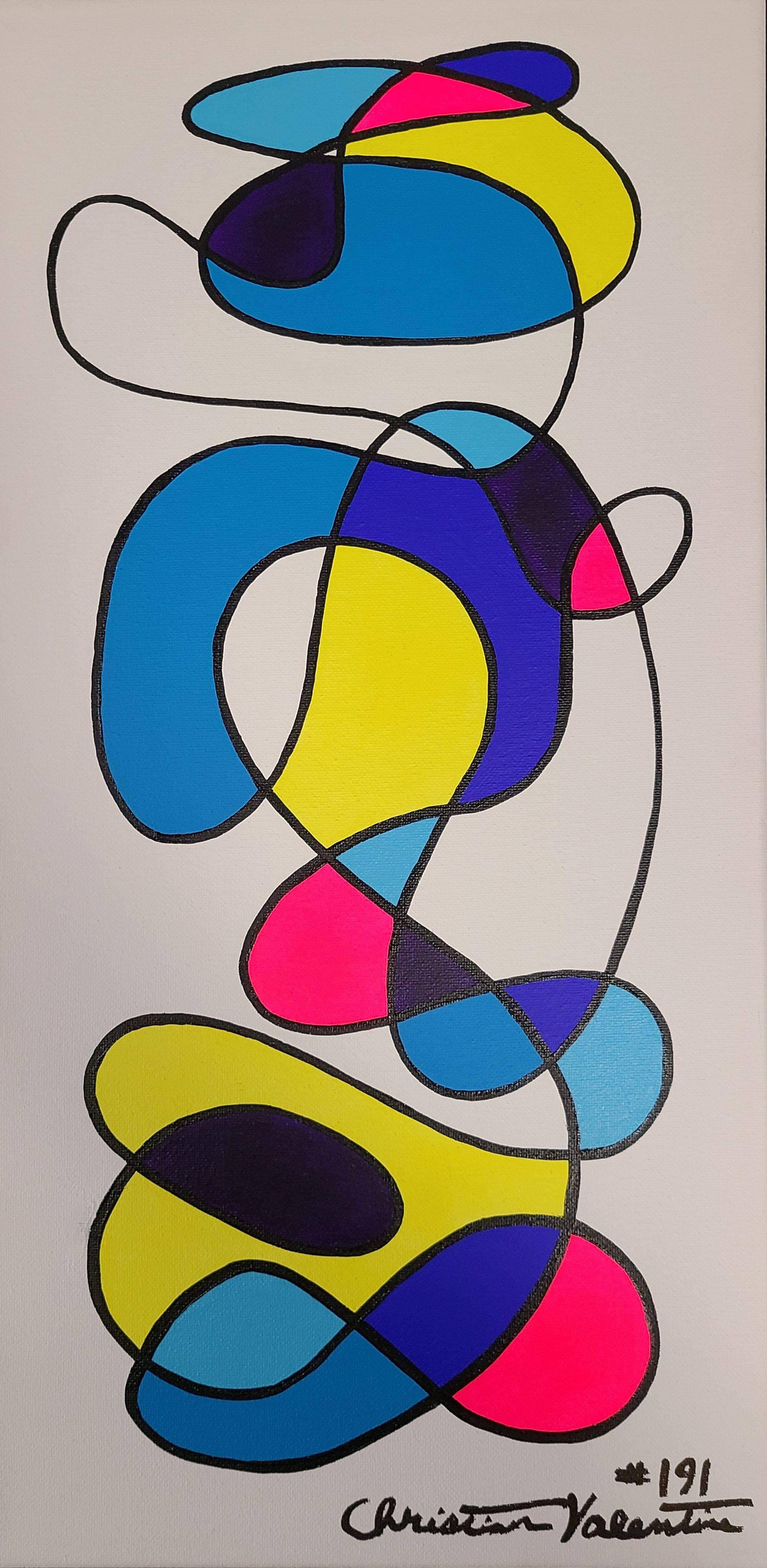 Abstract Painting di Christian Valentine - Giorno giallo, Pittura, Acrilico su tela