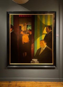 The Clientele - Original Oil Painting, Large Scale, Framed