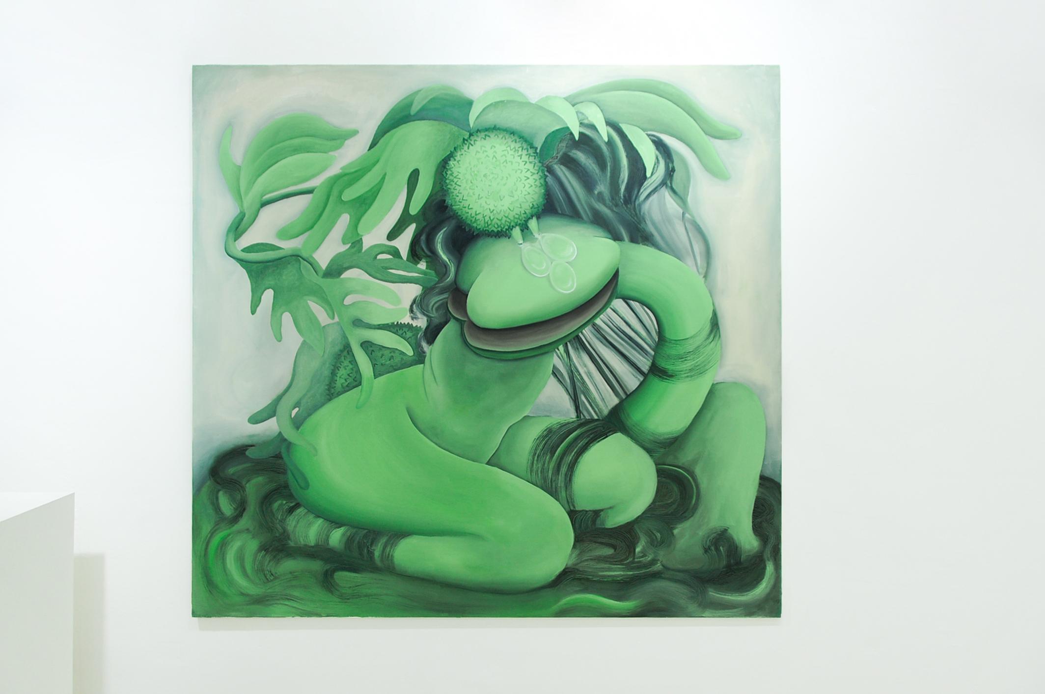 Vampirismo Tropical (Grau), Figurative Painting, von Christian Wedel