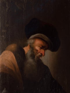 Male Figure - Original Oil on Panel by C.W. Friedrich - Mid 18th Century