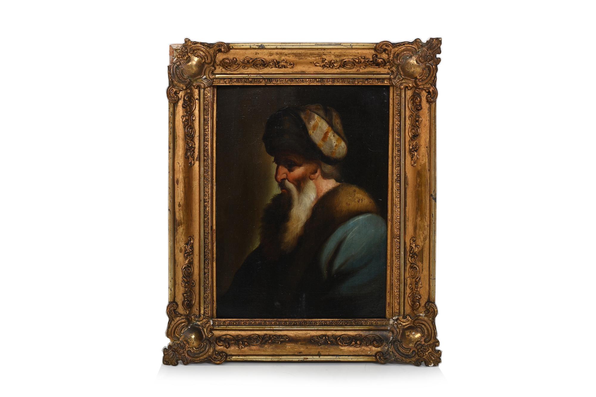 Original oilpainting on woodplate by the famous artist Christian Wilhelm Dietrich (Dietricy). Born in Weimar 1712, died in Dresden 1784. In original gilded baroque frame. 
H. 33.5 x W. 28.5
without frame: 24 cm x 18 cm