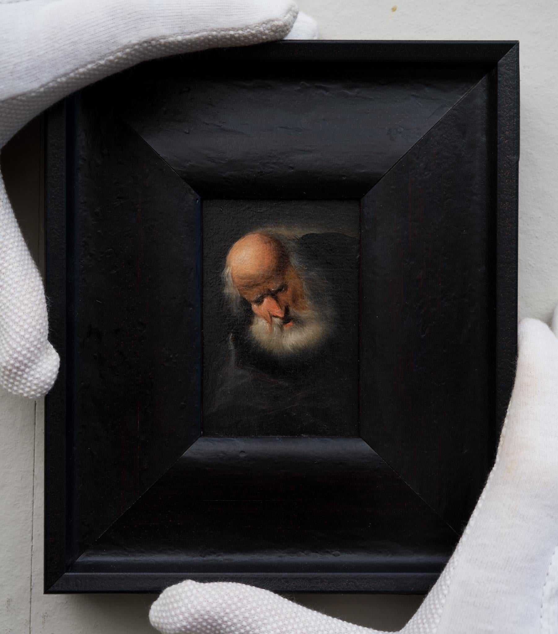  A Glimpse into History: Dietricy's Miniature Portrait - Painting by Christian Wilhelm Ernst Dietrich